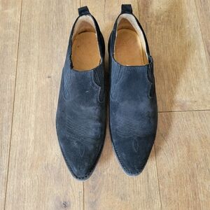 Frye Black Suede Ankle Booties